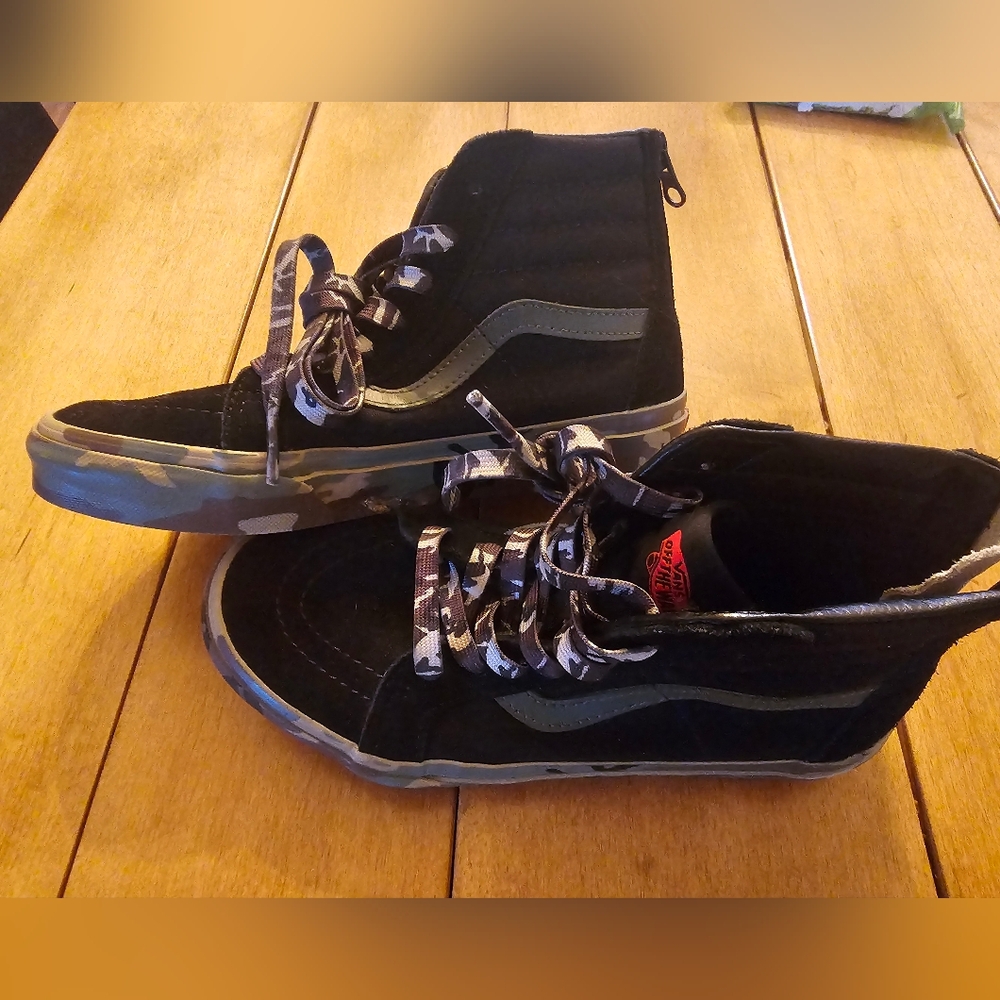 Vans Black and Gray Kids Sneakers